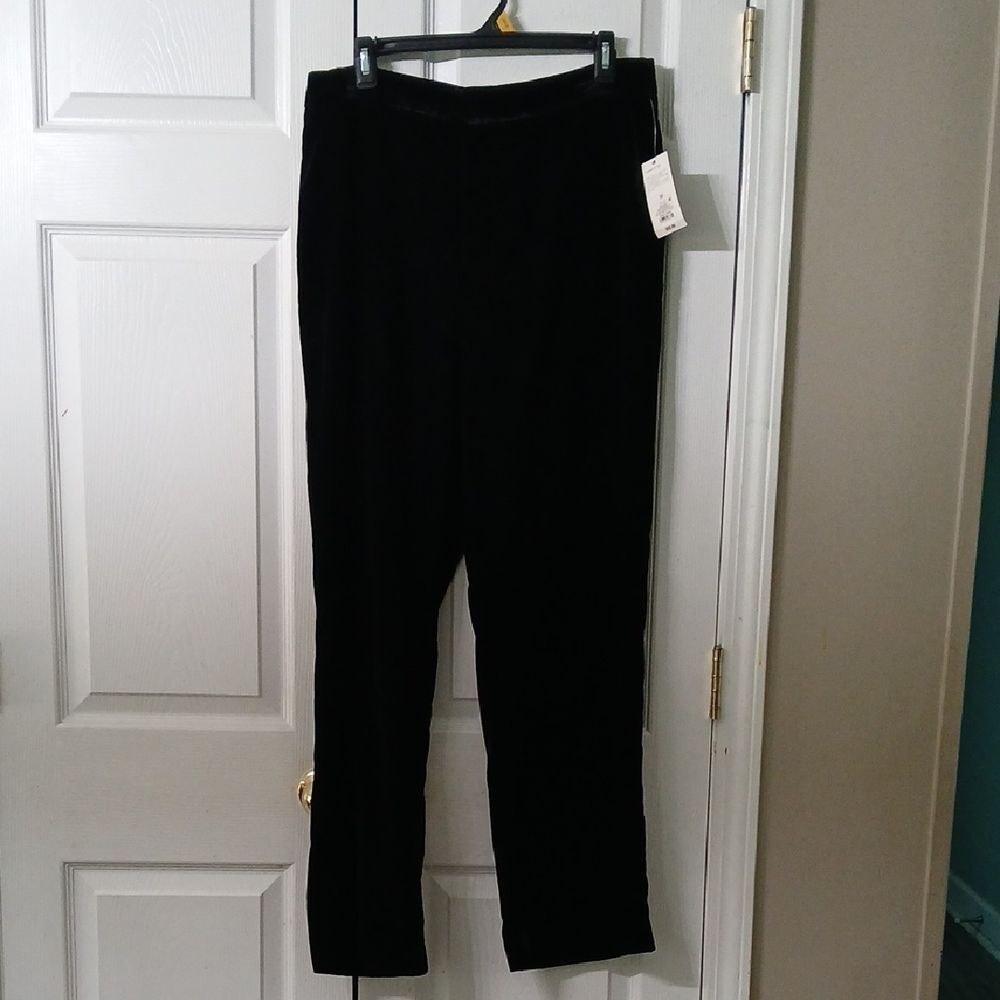 A New Day black velvet holiday dress pants  Sz 12 NWT